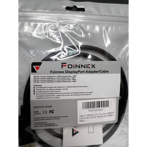FOINNEX Display Port Adapter/Cable - Picture 3 of 5